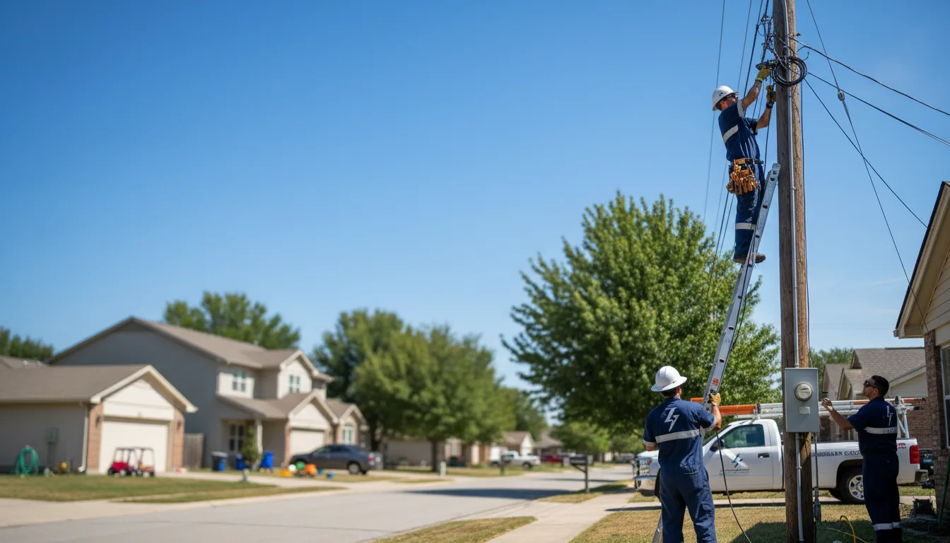 Residential electrician providing installation services in Conesville, IA
